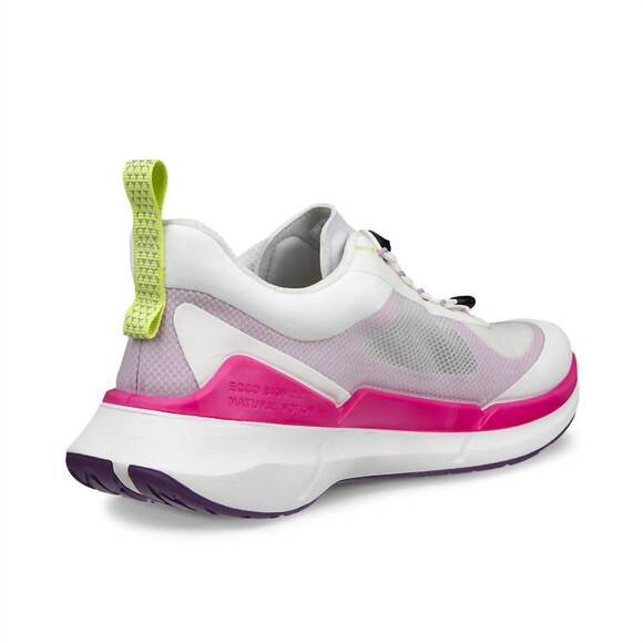 NEW ECCO women's biom 2.2 sneaker in white/lavender mist/beetroot